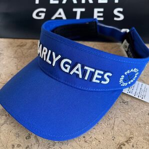 パーリーゲイツ PEARLY GATES サンバイザー ゴルフ バイザー 青