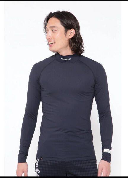 パーリーゲイツ PEARLY GATES インナー ナイロンストレッチ ベア天竺メッシュ 長袖ハイネックカットソー ★紺 5