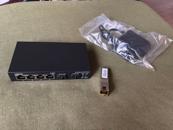 新品 6口 2.5G+10G スイッチ + 10GBase-T SFP+モジュール セット