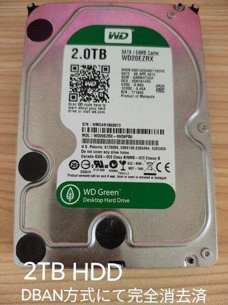 Western Digital 2TB HDD WD20EZRX