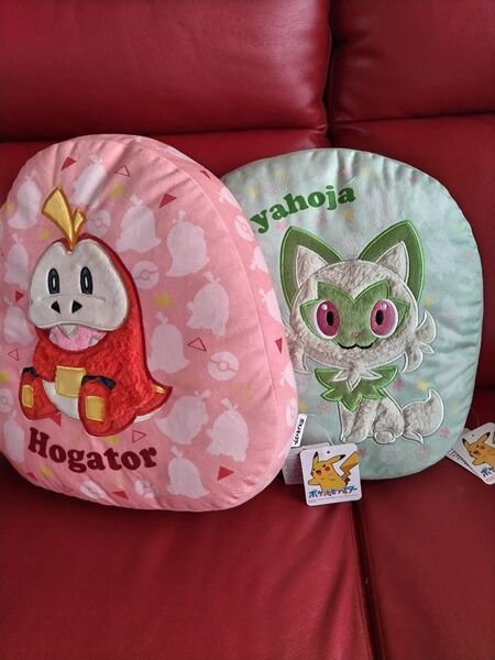 ポケモンクッション、ホゲータ、ニャオハ