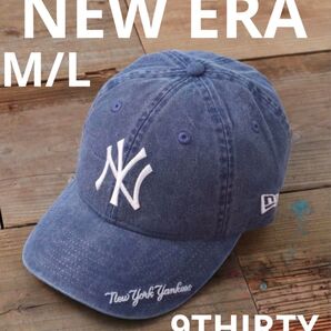 NEW ERA ニューエラ 9THIRTY 930 ヤンキース キャップ ネイビー 青 アシッドウォッシュ 14388704