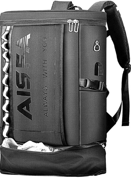 AISFA 大容量 リュック バックパック 底部拡張30-35L 反射板 15.6インチ USB充電ポート付き 防水 多機能