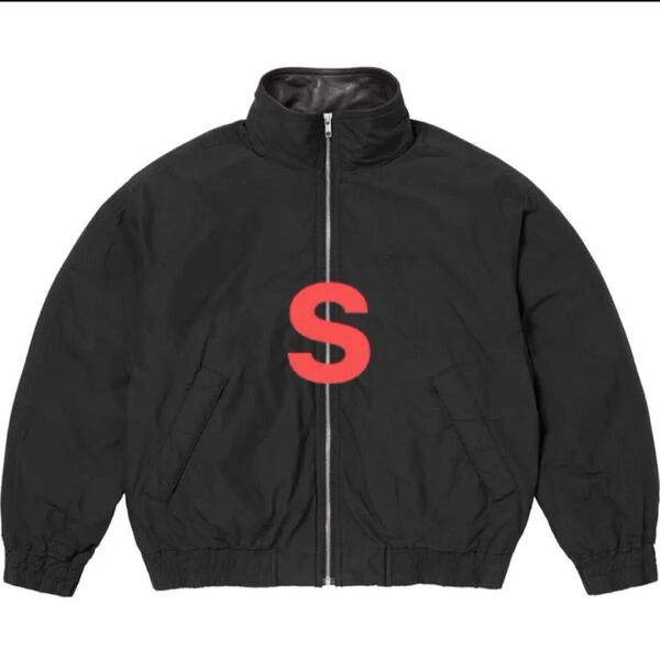 25SS Supreme Leather Collar Utility Jacket black ジャケット ブラック