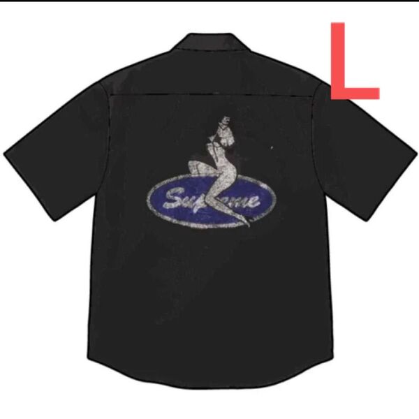Supreme Rhinestone Pin Up S/S Work Shirt "Black"