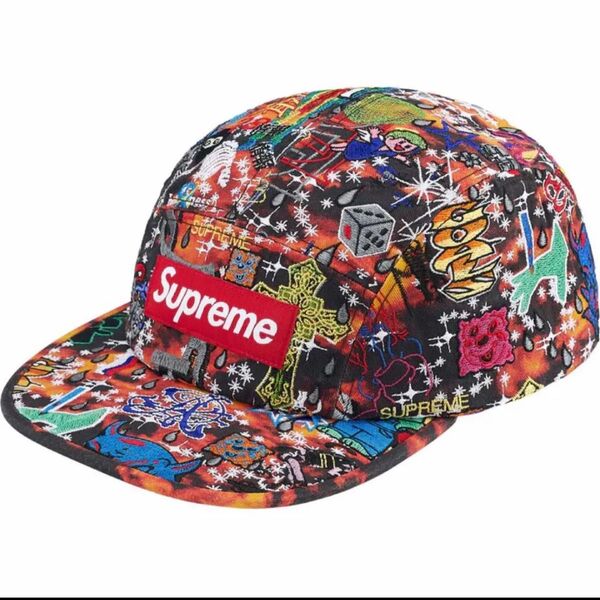Supreme AOI Embroidered Camp Cap Flames キャップ 帽子 葵産業