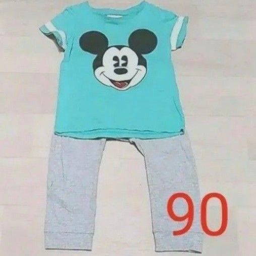 H&M〈エイチアンドエム〉 ミッキー セットアップ トップス パンツ 90サイズ キッズ 男の子