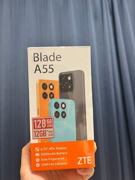 ZTE ZTE スマートフォン Blade A55 ファントムブラック 4GB RAM + 128GB ROM 5000mAh