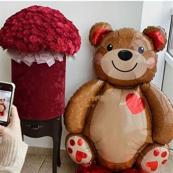 【新品】テディベア くまさん バルーン 特大 誕生日 バースデーパーティー 生誕祭 ブライダル ウェディング 結婚祝い