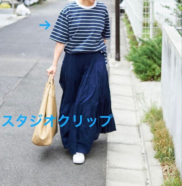 《接触冷感/UVカット/しわになりにくい》快適!エブリディTシャツ USAコットンベーシックTシャツ M ネイビー タグ付き未使用