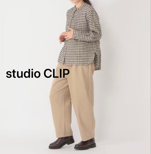 《値下げ》studio CLIP スタジオクリップ プチオンブレチェックブラウス オフホワイト タグ付き未使用