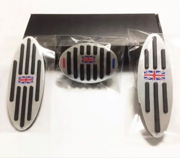MINI ミニ アルミペダル ペダルカバー ユニオンジャック柄 AT用 工具不要 フルセット