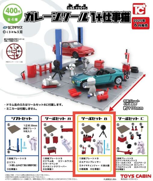 【1/64TCタウン ガレージツール1+仕事猫】ツールセットB