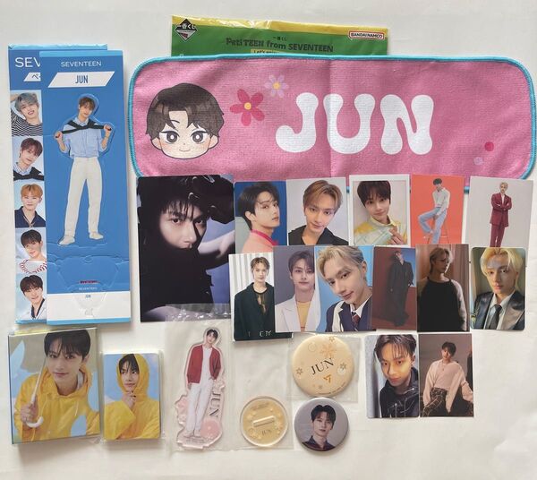 SEVENTEEN SVT セブチ JUN ジュン 缶マグネット 缶バッジ アクリルスタンド トレカ タオル等 まとめ売り