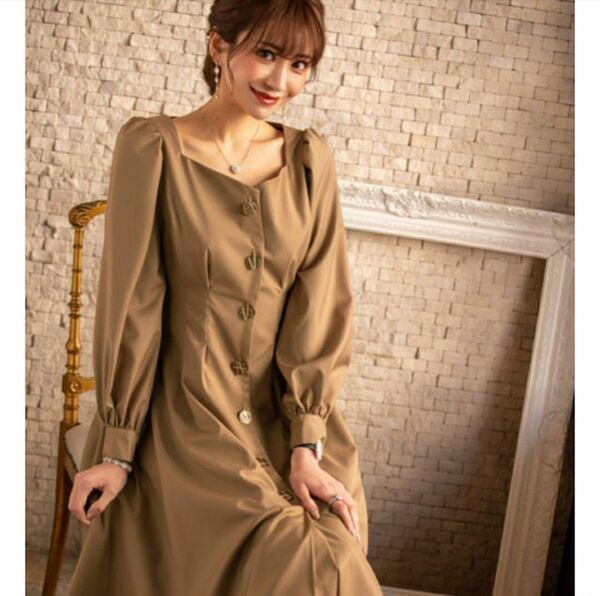 【クーポンで200円OFF】新品 タグ付き エミリアウィズ EmiriaWiz ミモレ丈 ワンピース M 愛沢えみり