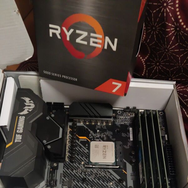 Ryzen7 5800X X570マザー ddr4メモリセット 動作品