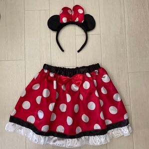 ミニーマウス風 コスプレセット スカート カチューシャ