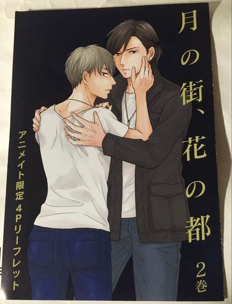 月の街、花の都 2巻 千葉リョウコ アニメイト限定4Pリーフレット BL コミック