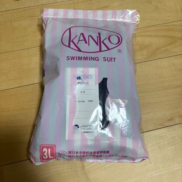 3L カンコー kanko スクール水着 大きい ワンピース 競泳水着 女の子用 スイミング JP22010 XO 当時物 特大