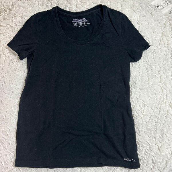 ロデオクラウンズ Tシャツ ブラック サイズ1 黒 半袖 トップス 無地 S 半袖 Tシャツ