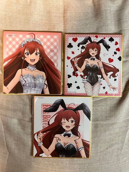 「無職転生~異世界行ったら本気だす~」バニーガールオンラインくじ ミニ色紙 エリス・ボレアス・グレイラット 3点セット