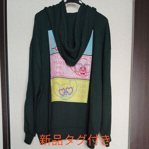新品タグ付き トムとジェリーパーカー 緑