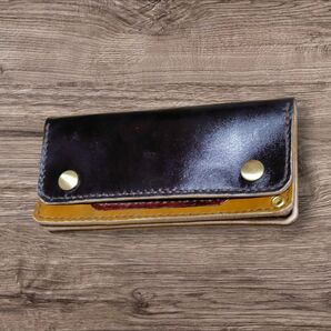 トラッカーウォレット 手染め 3層