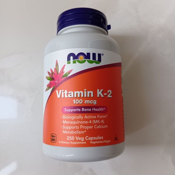 NOW Foods ビタミンK-2 100mcg 250ベジカプセル ナウフーズ サプリメント