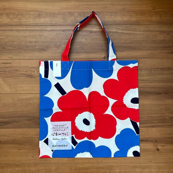 未使用【日本限定】marimekko Unikko ファブリックバッグ 東日本大震災復興支援 チャリティー マリメッコ ウニッコ