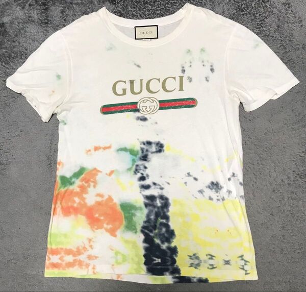 グッチ ビンテージロゴ タイダイtシャツ