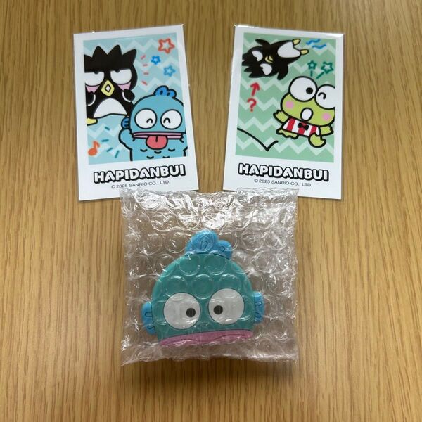 (箱無し・未使用品)サンリオ はぴだんぶい ハンギョドン 回転式クリップ・カード2枚