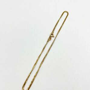 【美品】K18YG デザイン ネックレス ロング 18金 イエローゴールド チェーン アクセサリー ジュエリー