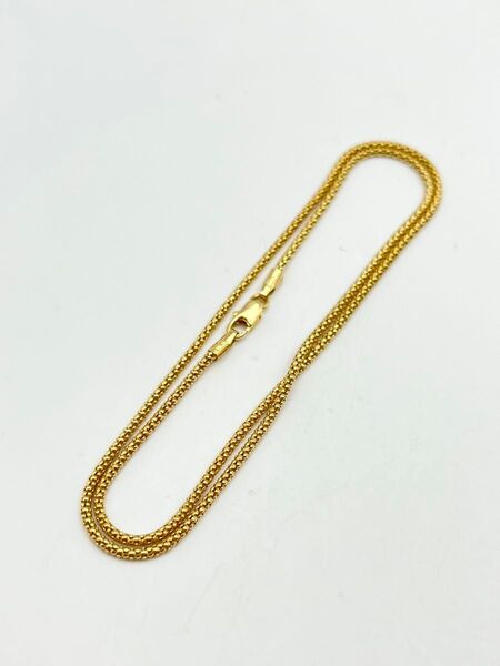 【極美品】K18YG デザイン ネックレス 18金 イエローゴールド アクセサリー メンズ レディース イタリア製 チェーン
