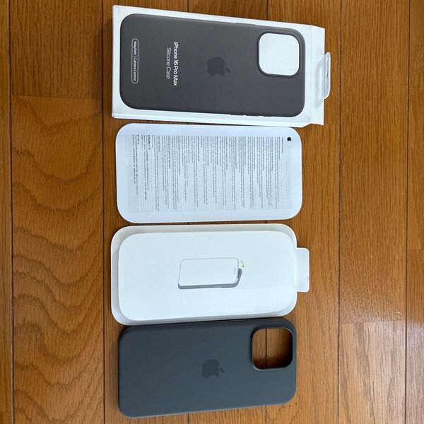 Apple純正シリコンケース iPhone16 pro max用 ストーングレイ