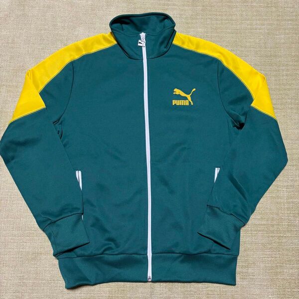 PUMA ジップアップ トラックジャケット グリーンイエロー ジャージ M 新品