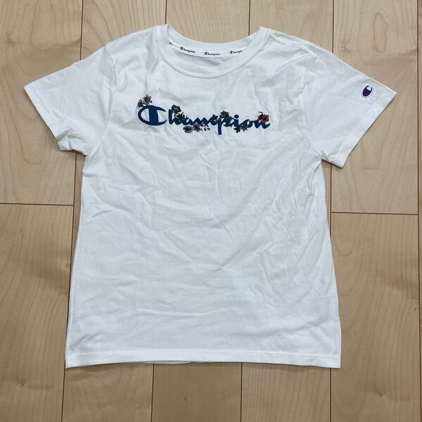 【ハワイ購入超美品】Champion ホワイト 半袖Tシャツ