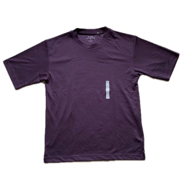 未使用☆GU☆ドライポンチ☆クルーネックT☆Tシャツ☆5分袖☆パープル☆メンズ☆Sサイズ