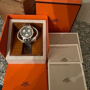 HERMES クリッパークロノグラフ レディース 腕時計