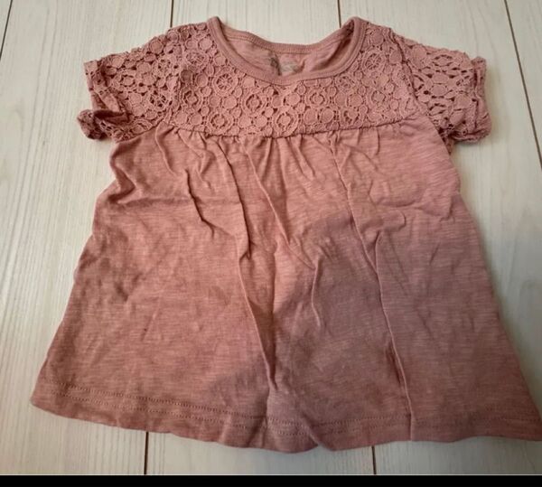 半袖シャツ 90サイズ フリル 半袖Tシャツ kids 女の子 キッズ トップス レース