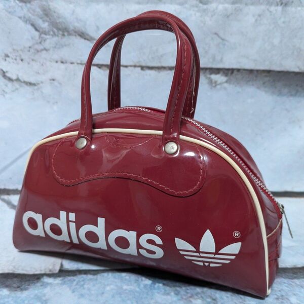 ★adidas★アディダス エナメル ミニボストンバッグ ヴィンテージ 兼松江商 80’s 昭和レトロ