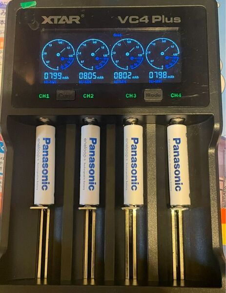 充電確認済み(写真1枚目) 4本 パナソニック エネループ 単4 単四 中古品 充電池 Panasonic