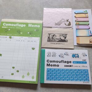 おもしろいメモ帳とカード、付箋セット