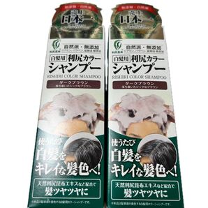 白髪用 利尻カラーシャンプー ダークブラウン 200ml×2個 利尻カラーシャンプー ダークブラウン 白髪用