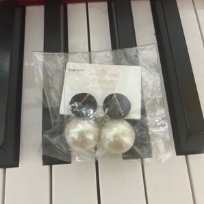 コットンパールピアス 未使用 パール アクセサリー ピアス レディース シンプル 韓国 普段使い パーティー アクセサリー 新品