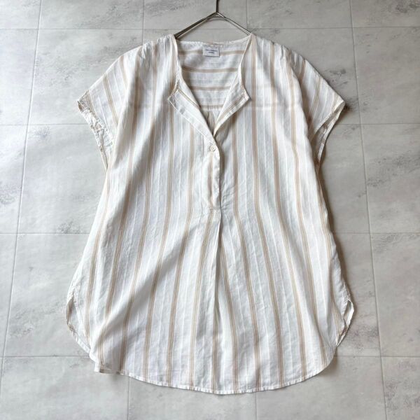 URBAN RESEARCH DOORS ストライプ コクーンシャツ
