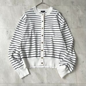 【美品】PLST UVカットレーヨンブレンドメタルボタンカーディガン M