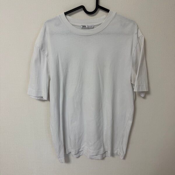 ZARA 白Tシャツ シンプル トップス Lサイズ