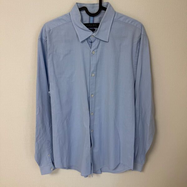 ZARA MAN ストライプシャツ 水色 メンズ