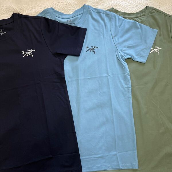 ARC'TERYX アークテリクス Tシャツ 3枚セット S、ネイビー、ライトブルー、カーキ