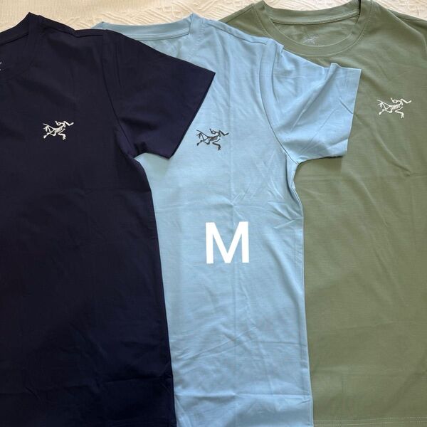 ARC'TERYX アークテリクス Tシャツ 3枚セット ネイビー ライトブルー カーキ サイズM